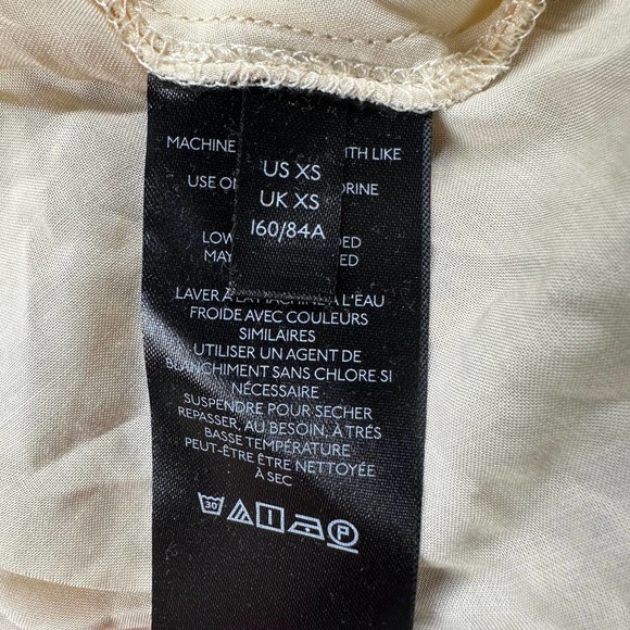 Free People Dress Womens XS Cream Green Feeling Groovy Floral Maxi Chiffon Boho - Picture 7 of 12